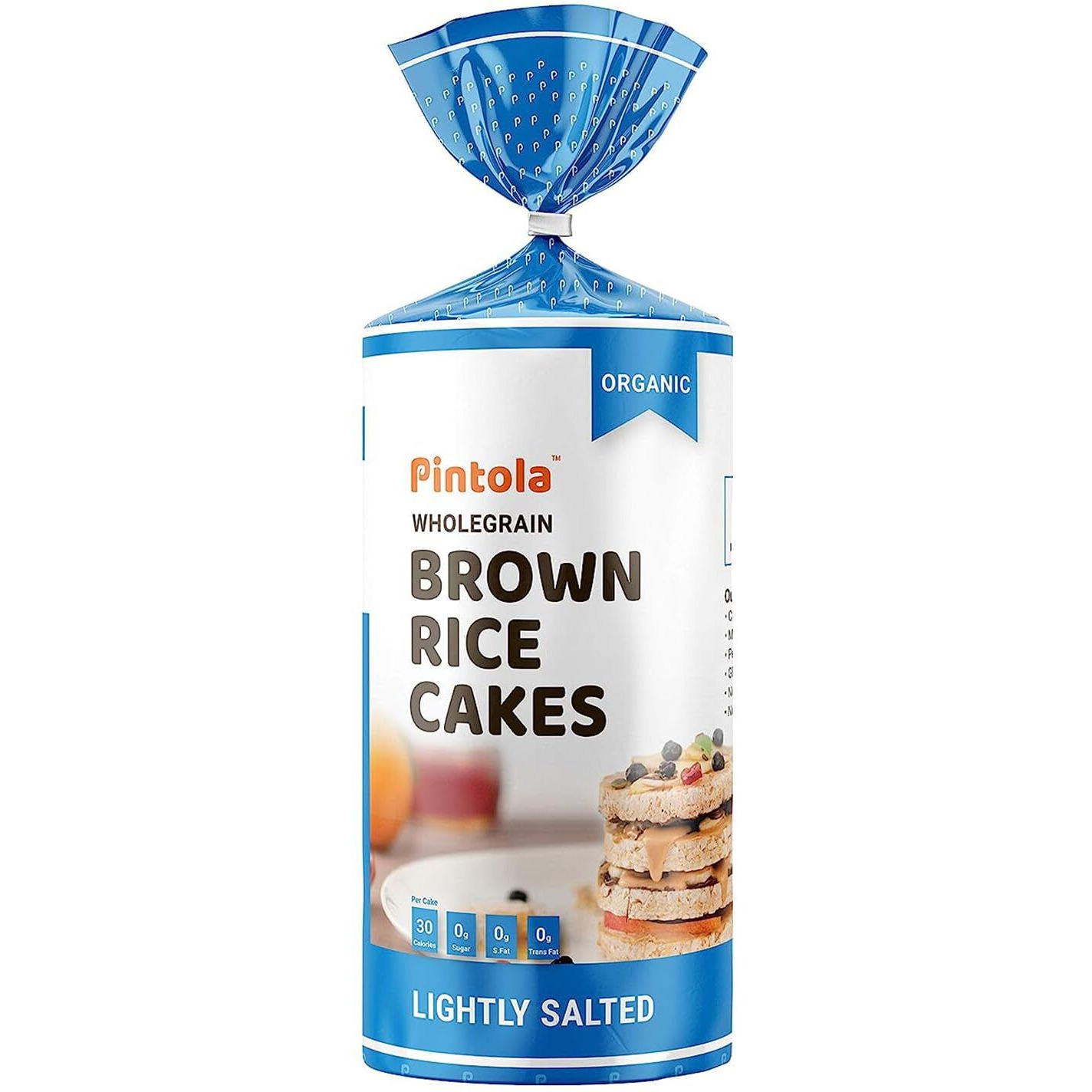 Pintola Organic Wholegrain Brown Rice Cakes Combo Pack (All Natural) (Unsalted and Lightly Salted) (130 g * 2)