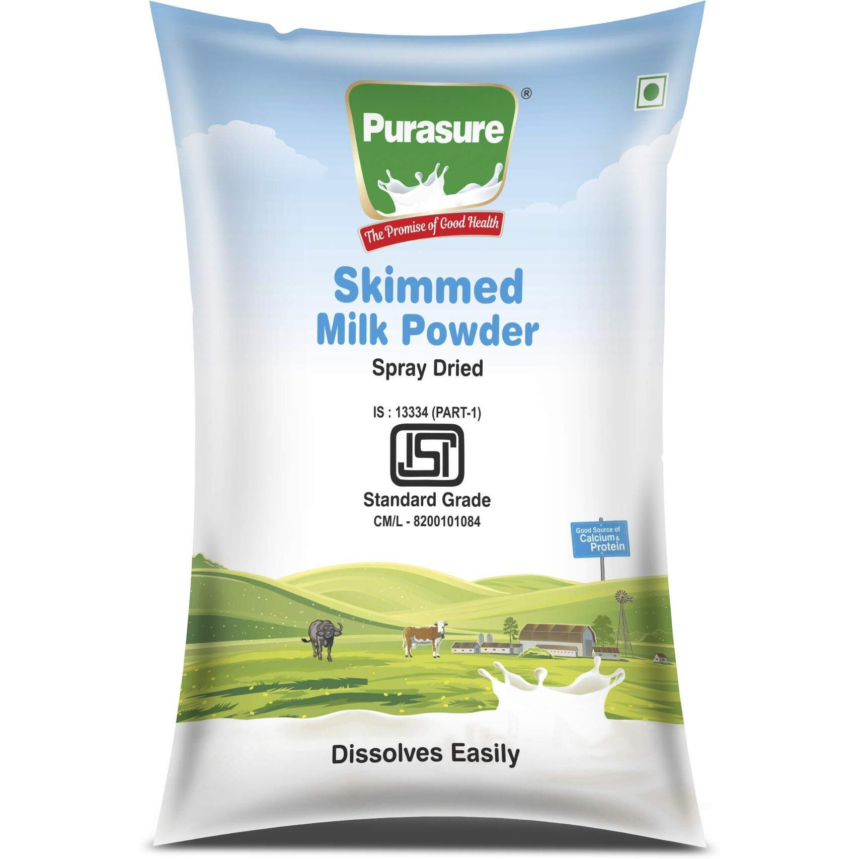 Purasure Skimmed Milk Powder, 1 KG
