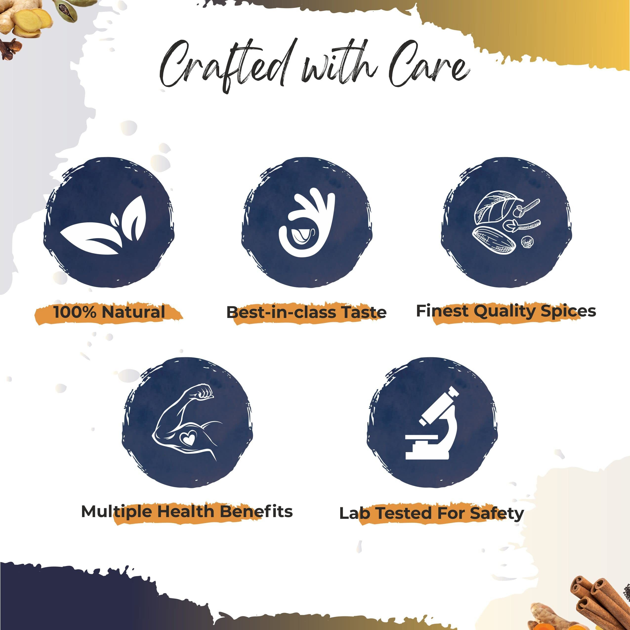 6rasa Kashaya - Herbal Tea | 15 Ayurvedic Spices | Kadha Mix | Caffeine Free | 100% Natural Kashaya - The Original Tea Bags | No Added Sugar (2.5 Gram Each) (Pack Of 1, 30 Dip Bags)
