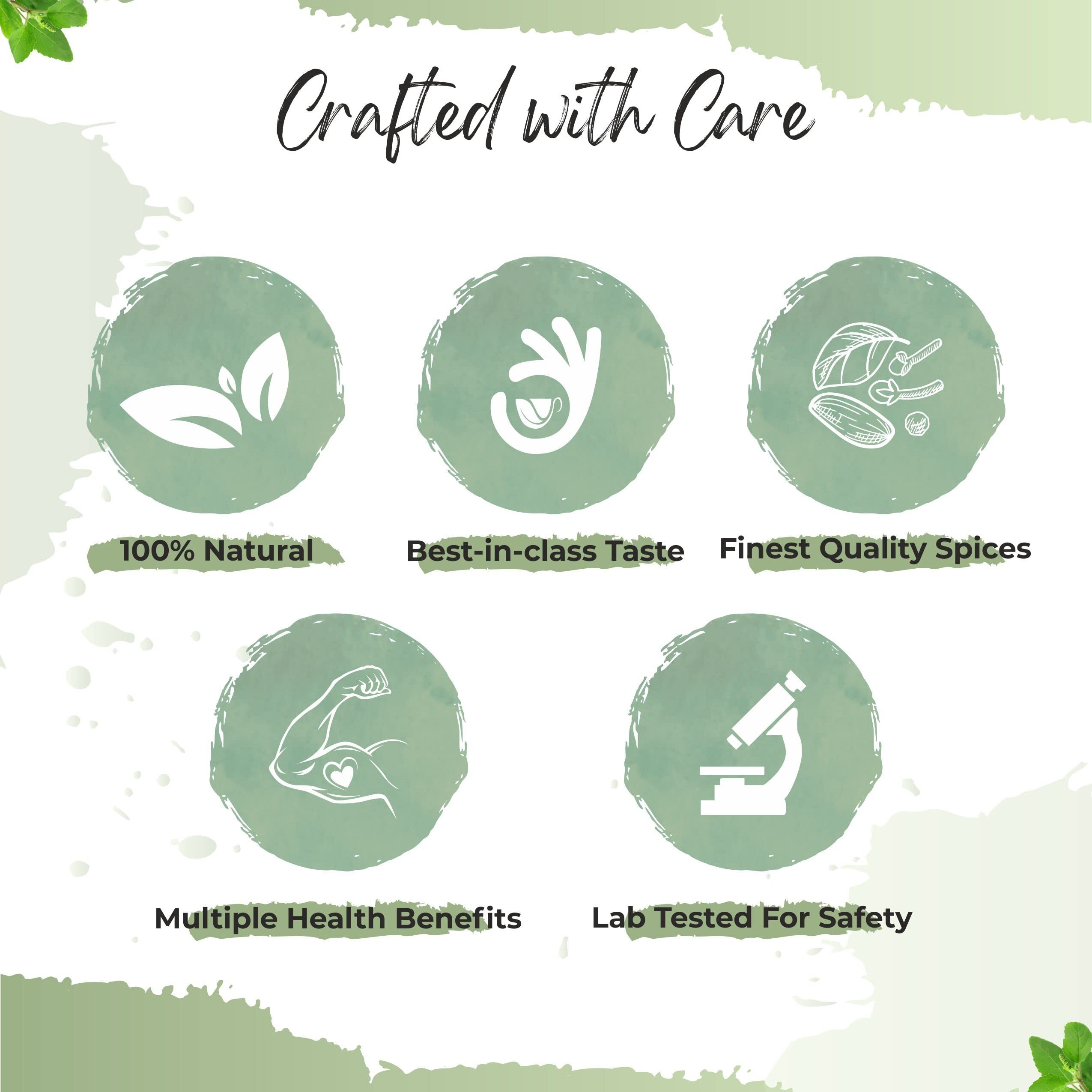 6rasa Tulsi Thrive Green Tea Bags With Cardamom, Clove | For Stress Relief, Immunity & Respiratory Health | 100% Natural Herbs & Spices | No Added Sugar (Each, 25 Dip Bags) (Pack Of 2)-1.7 Gm