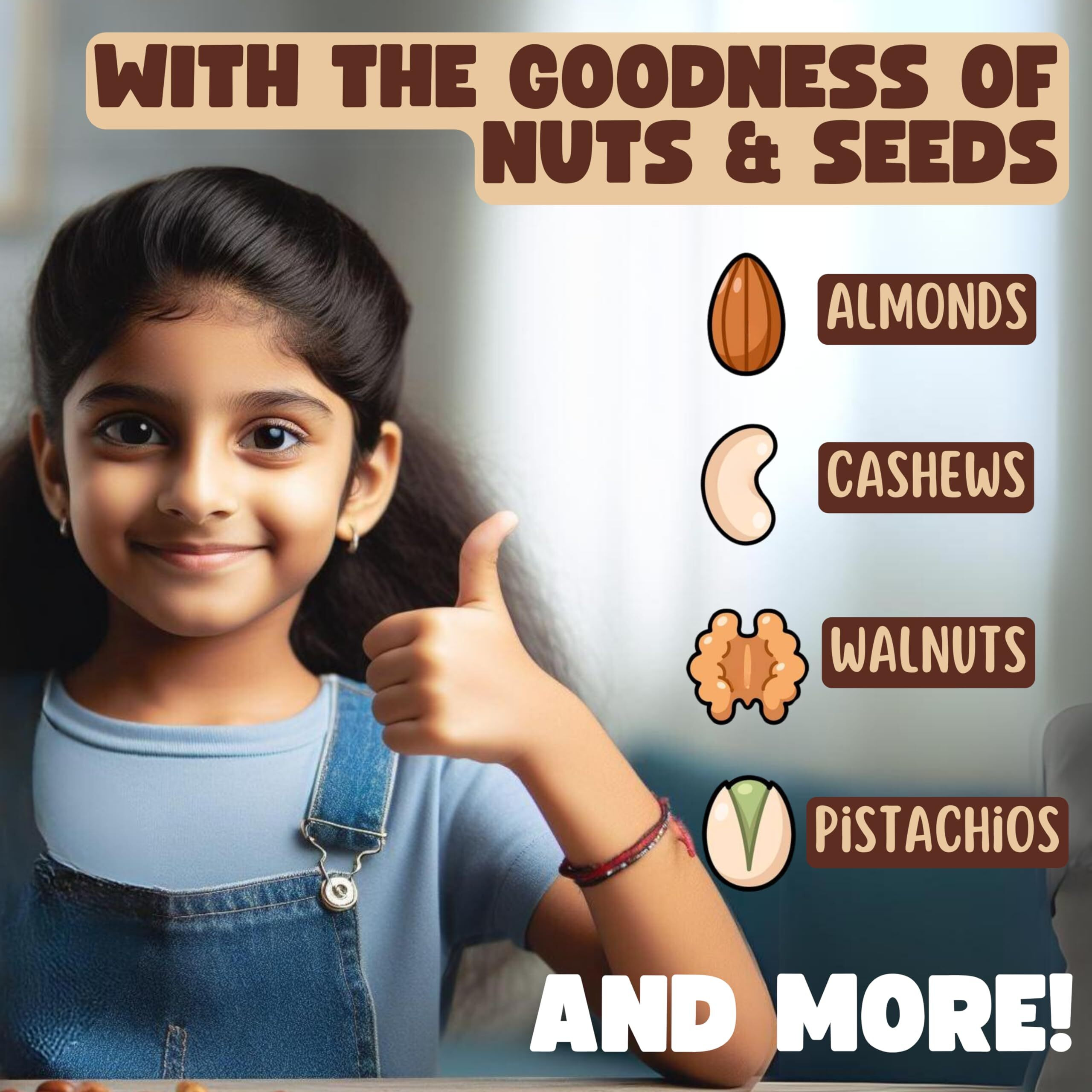Tummy Friendly Chocolate Nuts and Seeds Mix. Healthy Snacks for kids, Toddlers, Adults. Travel friendly snacks for kids. Healthy Chocolate Snacks for Kids, adults (ChocoNutsSeeds-100, 100g)