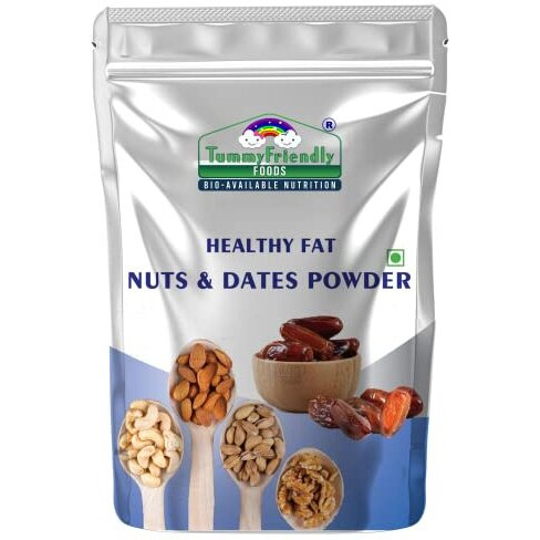 TummyFriendly Foods Premium Nuts and Dates Powder | Dry Fruit Powder For Baby | Organic Dry Nuts Powder For Babies Kids and Adults | 100g (100 g)