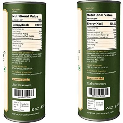 Chekko Cold Pressed Virgin Coconut Oil for Cooking Food, Massage, Diet, Oil Pulling, 100% Natural (1 LTR / 500 ml / 2 Litre) (2 Litres)