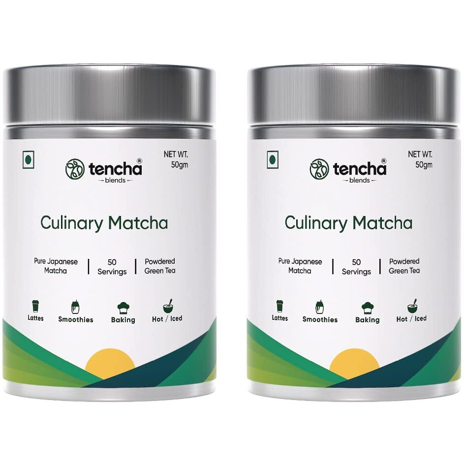 Tencha Culinary Matcha | Japanese Matcha Green Tea Powder | Sourced From Shizouka, Japan | Vegan | No Artificial Sweeteners | 50Gm, Pack Of 2, 50 grams