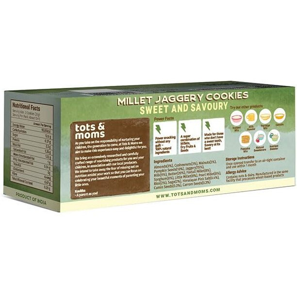 Tots & Moms Healthy & Nutritional Cookies |Sweet & Savory| Pack of 2