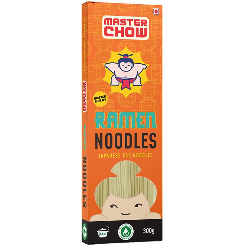MasterChow Japanese Ramen Noodles | Egg Noodles | No Preservatives | Get Restaurant Style Taste in Just 10 Minutes | No Maida, Not Fried | Serves 4-5 Meals | 300gms