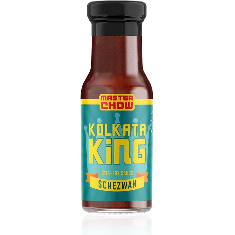 MasterChow Kolkata King Spicy Schezwan Stir Fry Cooking Sauce (220gm) |No Artificial Color | Fresh From the Kitchen | Get Restaurant Style Taste in Just 10 Minutes | Serves 4-5 Meals