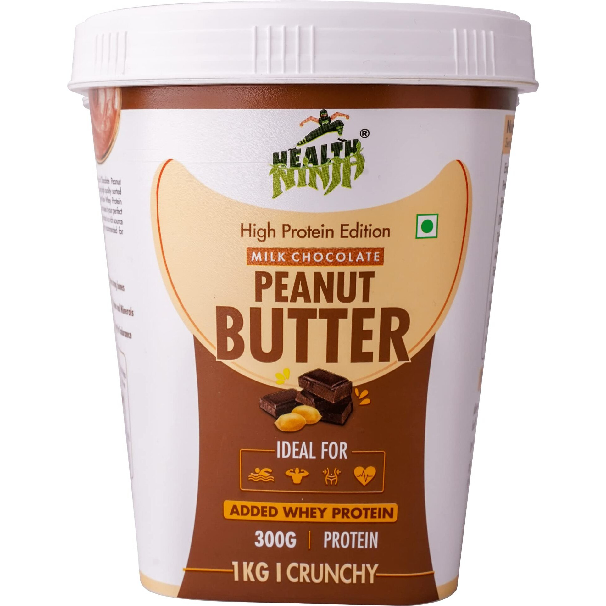 Health Ninja High Protein Milk Chocolate Peanut butter (Milk Chocolate Crunchy, 1 Kg)
