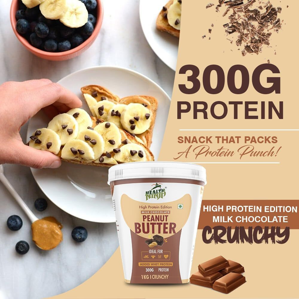 Health Ninja High Protein Milk Chocolate Peanut butter (Milk Chocolate Crunchy, 1 Kg)