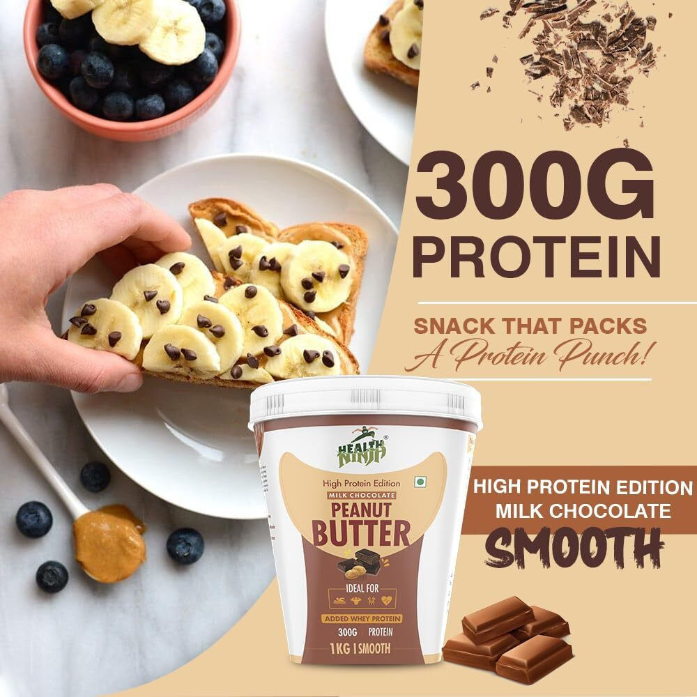 Health Ninja High Protein Milk Chocolate Peanut butter (Milk Chocolate Smooth, 1 Kg)