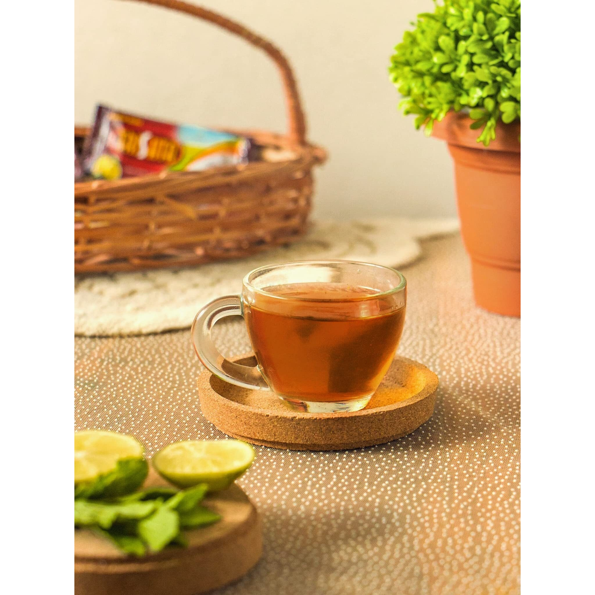 Trishta Lemon Black Tea 500 Gm Barni | Healthy Tea | Loaded Herbs | Antioxidant | 10 Seconds To Prepare | 100% Natural | Preservative Free Powder