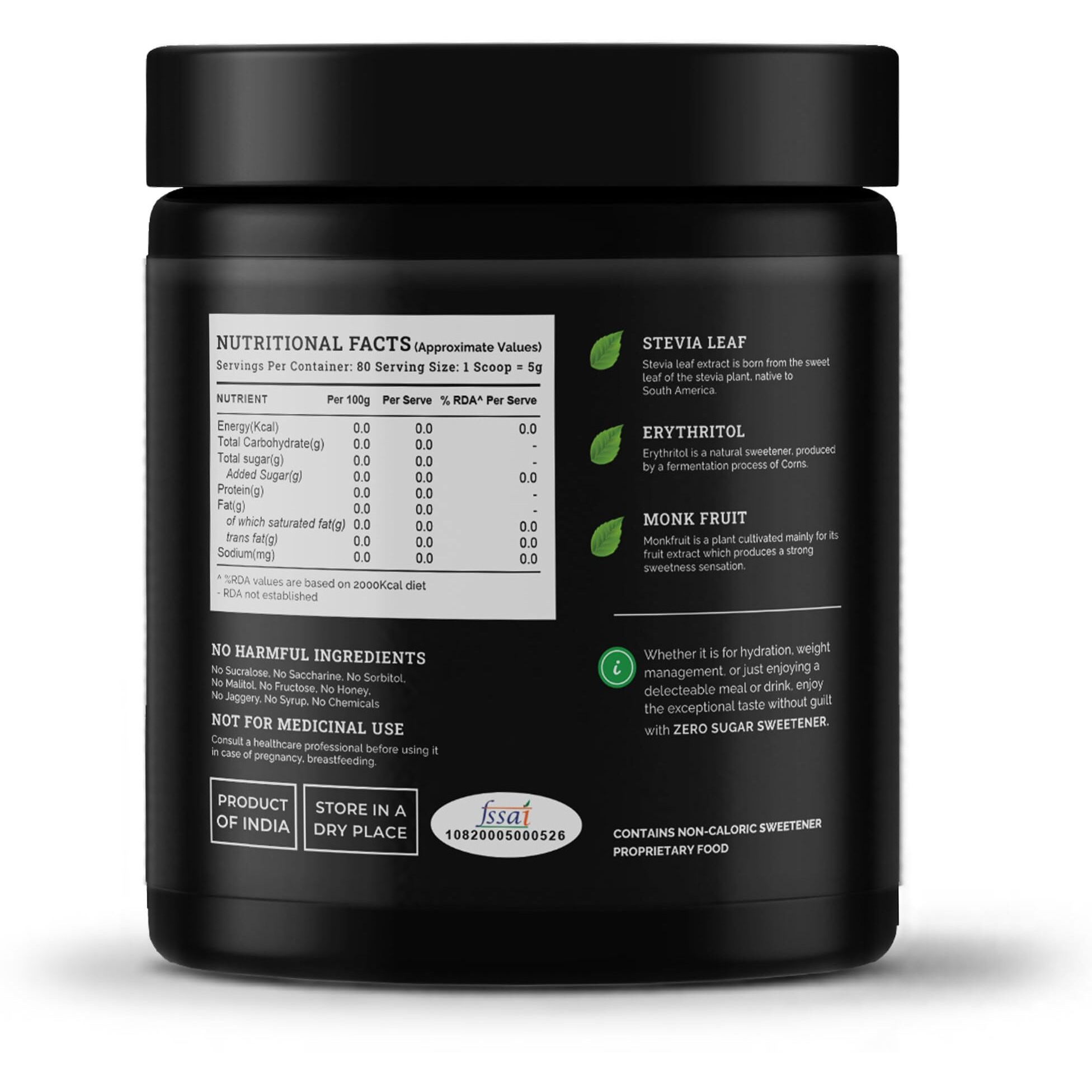 Wellversed Zero Sugar Zero Sugar (3X400G)|Stevia & Monk Fruit Sweetener|No Maltodextrin,No Aspartame|No Bitter Aftertaste|Sugarfree|Tastes Just Like Sugar|Ultra Low Gi Keto Sweetener|Natural Sweetener