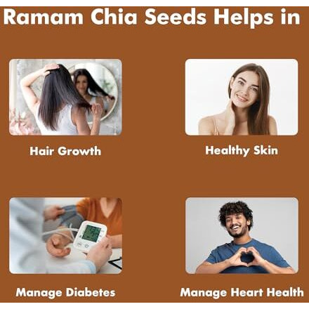 Ramam Flax Seeds 250gm | Natural Raw Flax seeds for Eating | High Dietary Fiber | Rich in Magnesium |Helps in Manage Blood sugar levels & Heart Health | Helps in Hair Growth| Alsi Seeds- 250gm