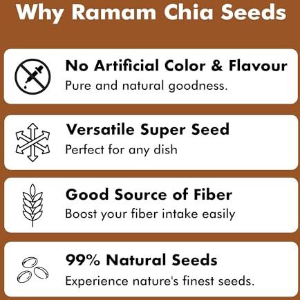 Ramam Flax Seeds 250gm | Natural Raw Flax seeds for Eating | High Dietary Fiber | Rich in Magnesium |Helps in Manage Blood sugar levels & Heart Health | Helps in Hair Growth| Alsi Seeds- 250gm