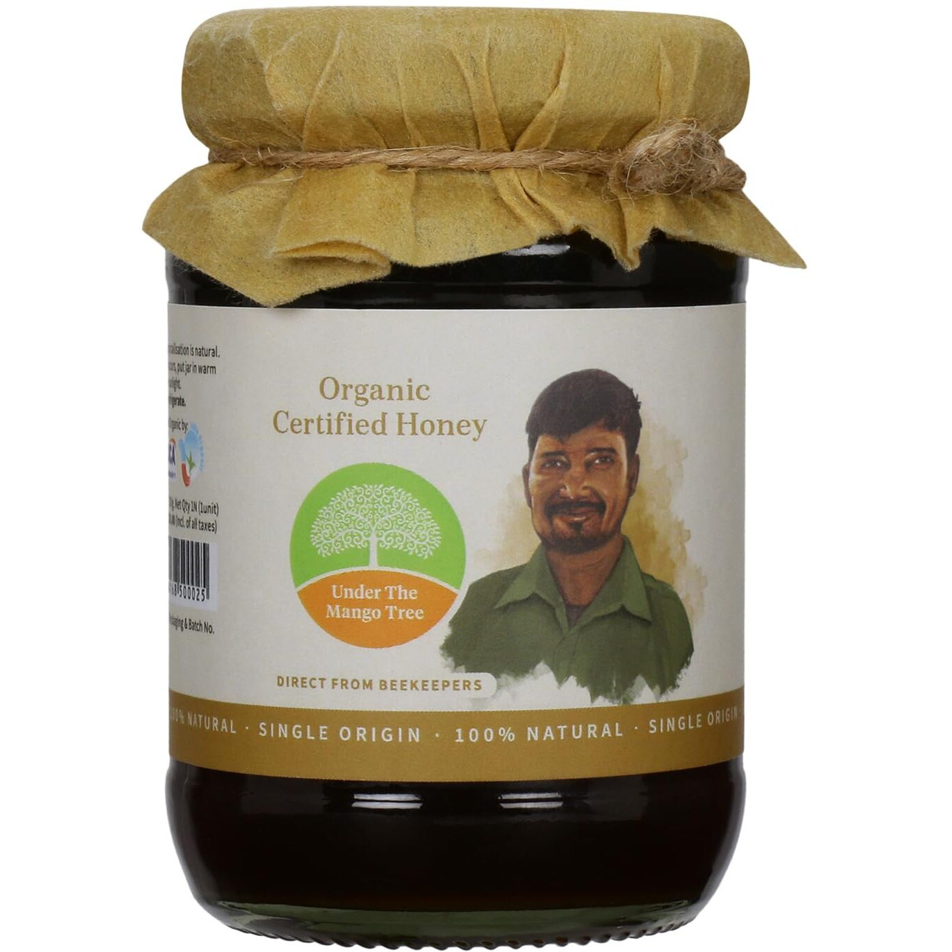 UTMT Under the Mango Tree Certified Organic Honey, 200g - 100% Pure, Natural & Ethically Sourced | NMR Tested | Raw & unprocessed honey with no preservatives, Single Origin Honey.