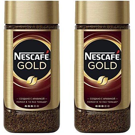 Nestle Nescafe Gold 190gm - Pack of Two (Glass Bottle, Ground, Original Flavor)
