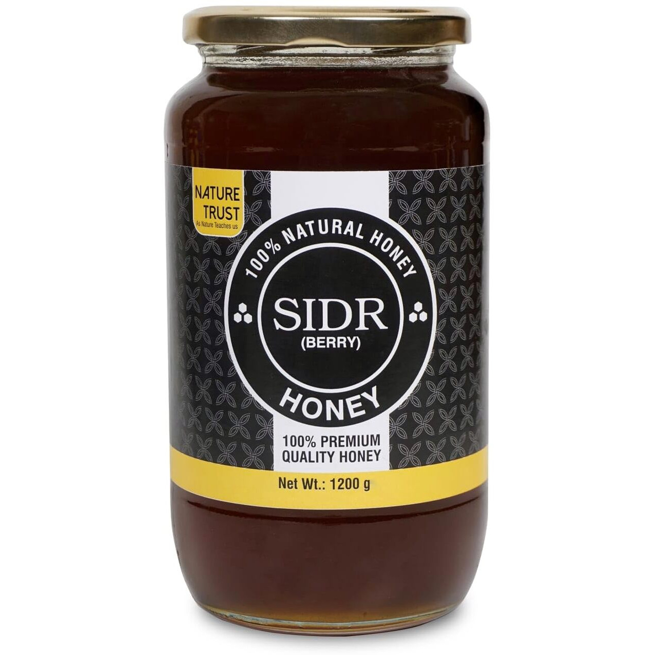 NATURE TRUST Sidr Honey Raw Honey 1200G- Unprocessed, Unfiltered, Unpasteurized Raw Honey Pure & Premium Himalayan & 1.2Kg Natural Ayurvedic Remedy For Weight Loss Cough And Digestive Disorders