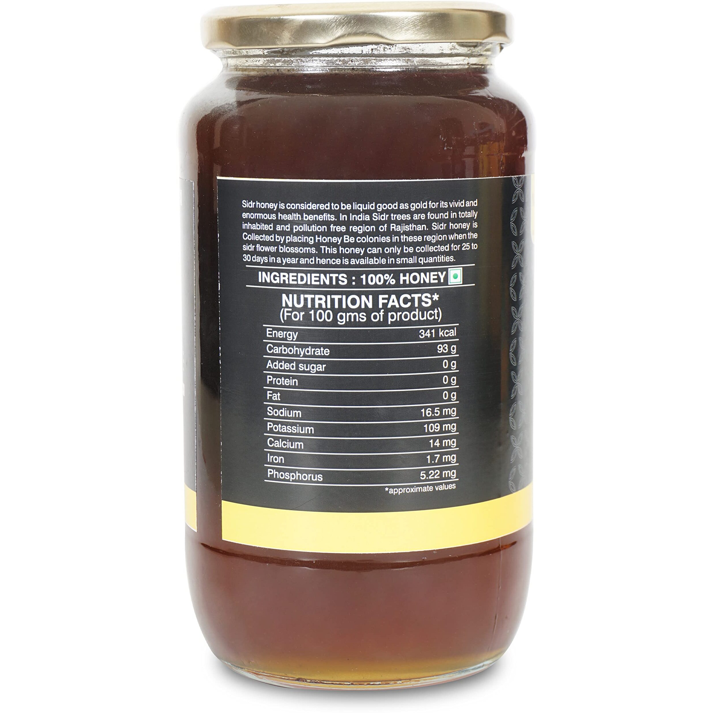 NATURE TRUST Sidr Honey Raw Honey 1200G- Unprocessed, Unfiltered, Unpasteurized Raw Honey Pure & Premium Himalayan & 1.2Kg Natural Ayurvedic Remedy For Weight Loss Cough And Digestive Disorders