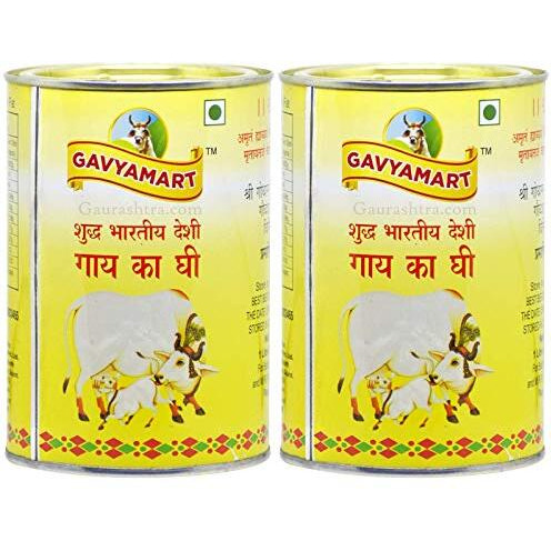 Gavyamart Indian A2 Cow Ghee 100% Pure Non GMO - Made of kankrej Organic Cow Ghee-Pack of 2