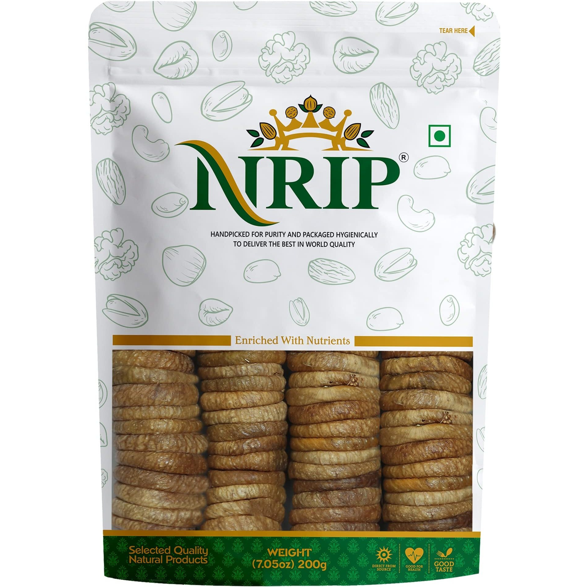 NRIP Anjeer Afghani (Dried Figs) 200 Gm