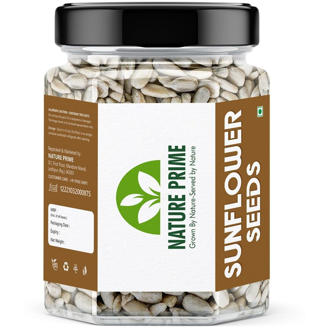 Nature prime Raw Pumpkin Seeds - 250g and Sunflower Seeds - 250g for Eating. Protein and Fibre Rich Food For Immunity Booster Diet Pack (JAR Pack) (250g+250g)
