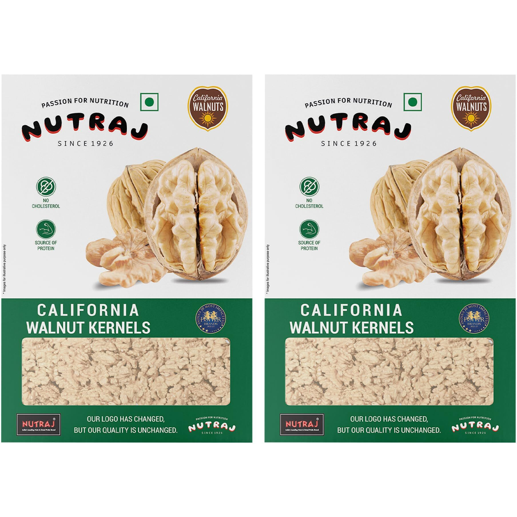 Nutraj California Walnut Kernels (Akhrot) 500g (250g x 2) Box | Dry Fruits & Nuts | Crunchy Walnuts