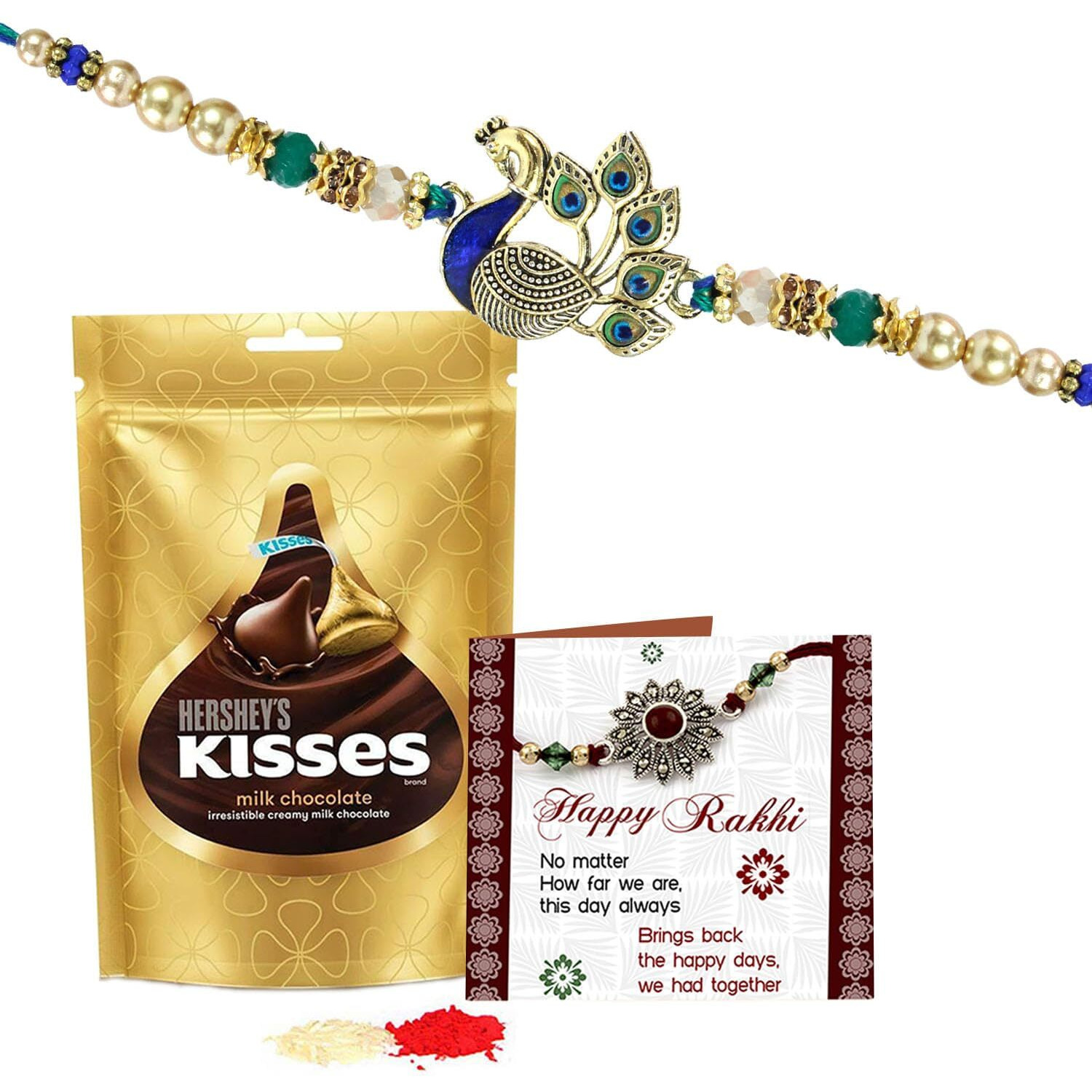 TIED RIBBONS Rakhi for Brother with Chocolate Combo Gift Set - Designer Rudraksh Rakhi for Brother Bhaiya with Chocolates Pack