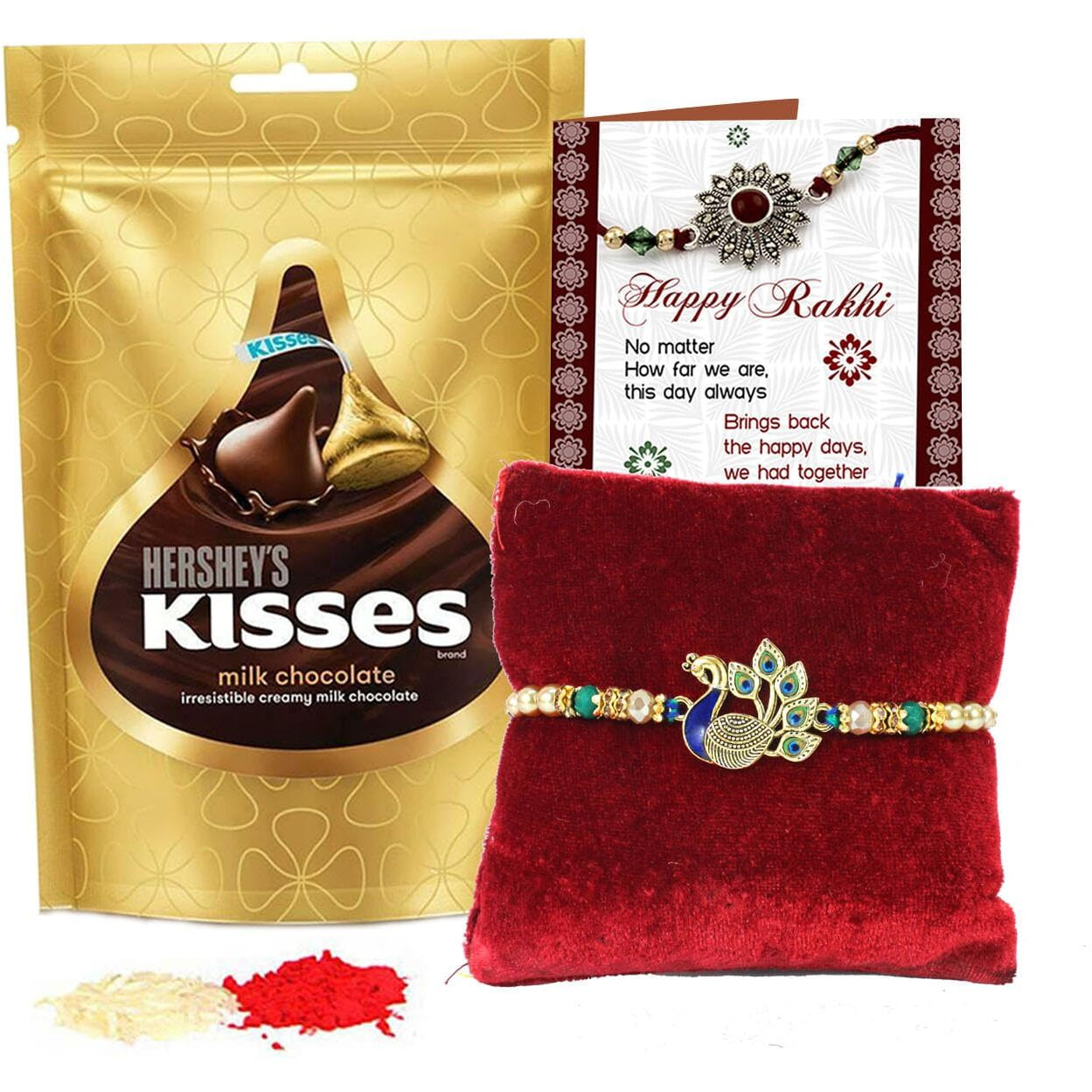 TIED RIBBONS Rakhi for Brother with Chocolate Combo Gift Set - Designer Rudraksh Rakhi for Brother Bhaiya with Chocolates Pack