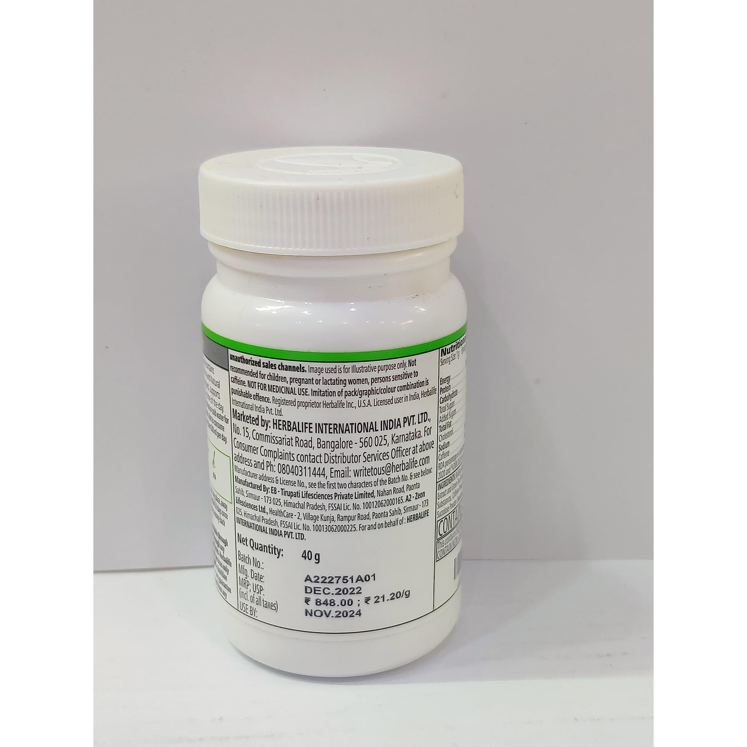 HERBALIFE Afresh Energy Drink Mix Kashmiri Kahwa 40 g