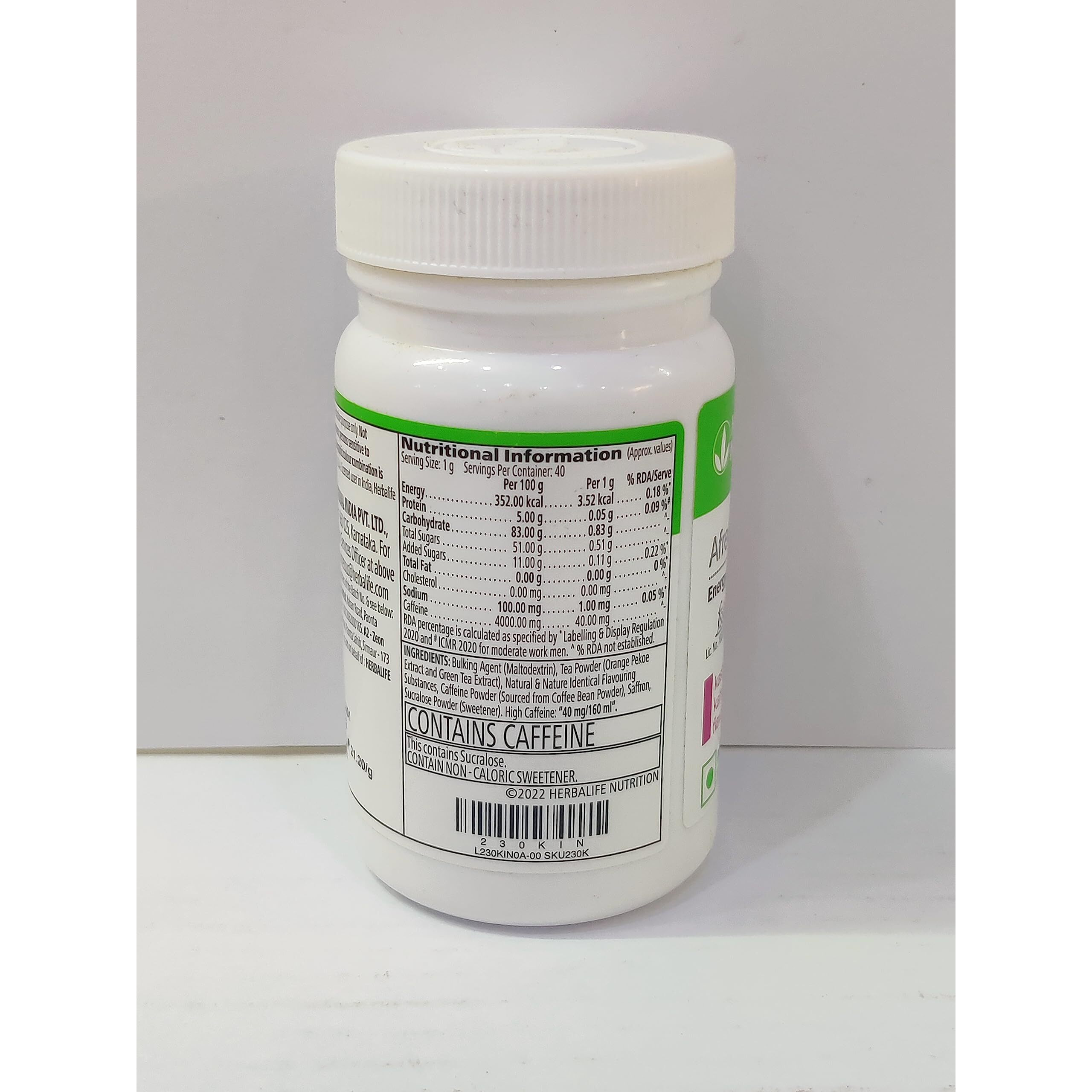 HERBALIFE Afresh Energy Drink Mix Kashmiri Kahwa 40 g