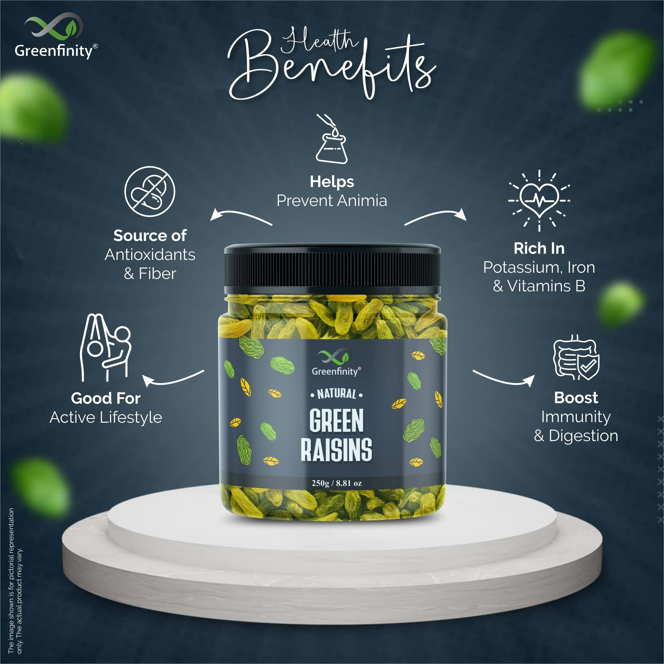 GreenFinity Dry Fruits Combo Pack of Almonds, Cashews, Raisin, Roasted Pistachio (Jar Pack) (250g * 4) 1Kg, Hampers for Employees, Dry Fruits Gift Pack and Dry Fruits for Family.