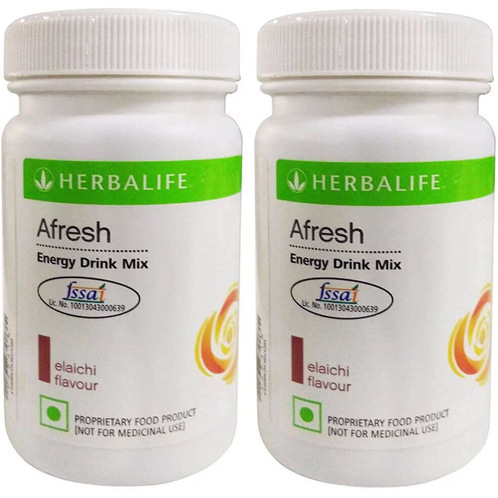 Herbalife Nutrition Afresh Energy Drink Mix Elaichi 50 g Pack of 2