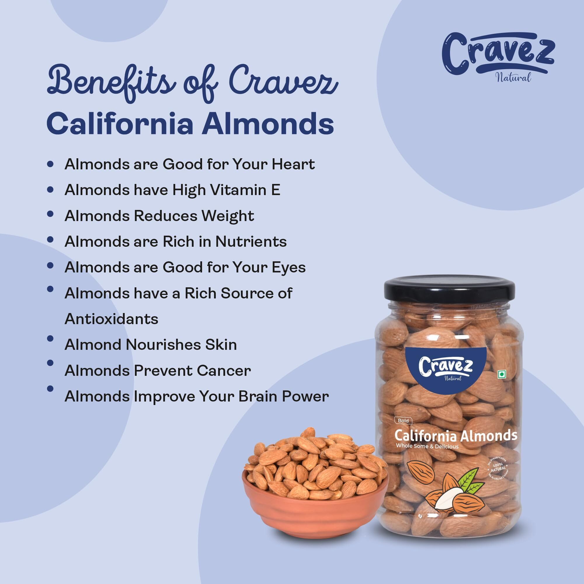 cravez Mix Dry Fruit-1Kg California Almonds, Whole Cashews, Green Kishmish, Exotic Pistachios|High In Fiber & Boost Immunity|Rich In Protein|Healthy Nut-Dry Fruits Combo Pack Of 4 (250 Gm Each)