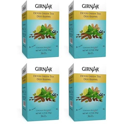 Girnar Detox Green Tea (36 Tea Bags) Pack Of 4,560 grams