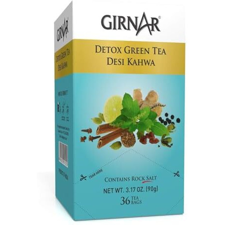 Girnar Detox Green Tea (36 Tea Bags) Pack Of 4,560 grams
