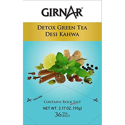 Girnar Detox Green Tea (36 Tea Bags) Pack Of 4,560 grams
