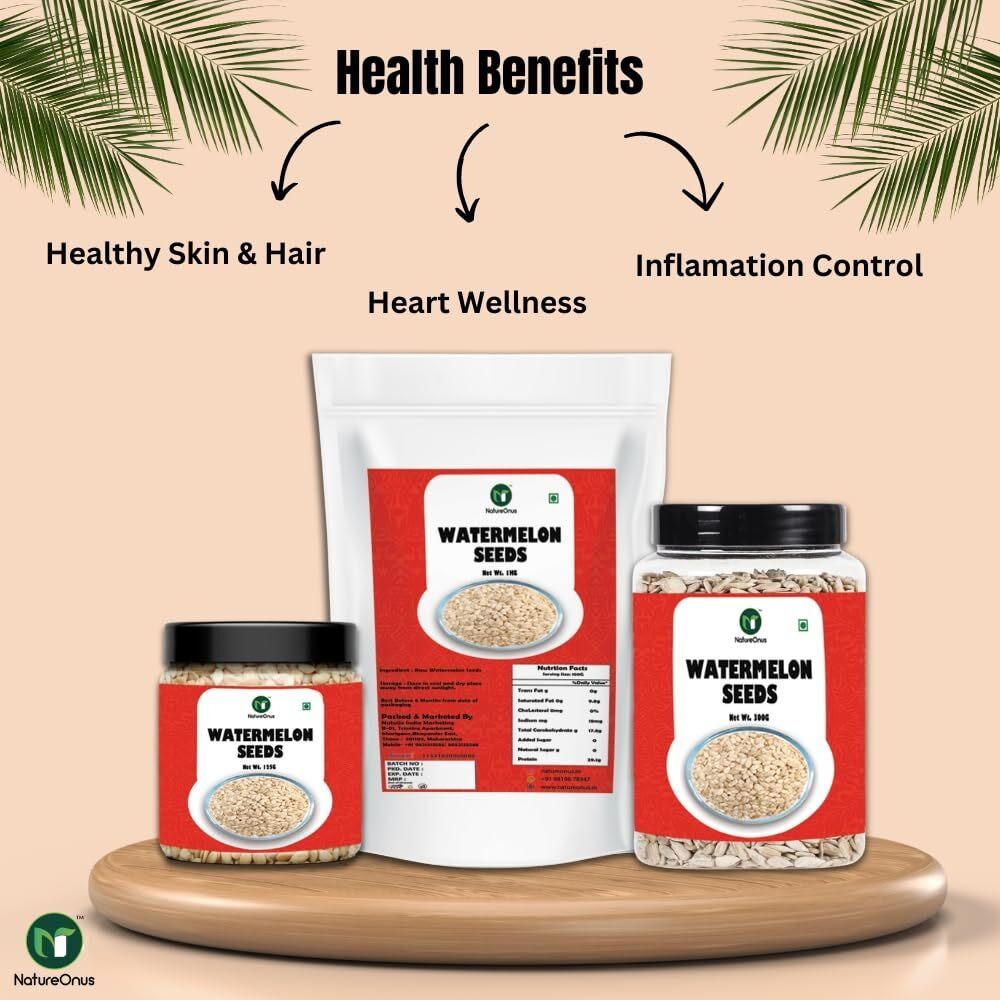 NatureOnus All Raw Seeds Combo Pack of 6- 750g | Chia, Pumpkin, Sunflower, Flax, Watermelon & Basil Seeds 125g Each | Seeds Mix Superfoods for Eating Rich in Antioxidants Vitamins & Minerals