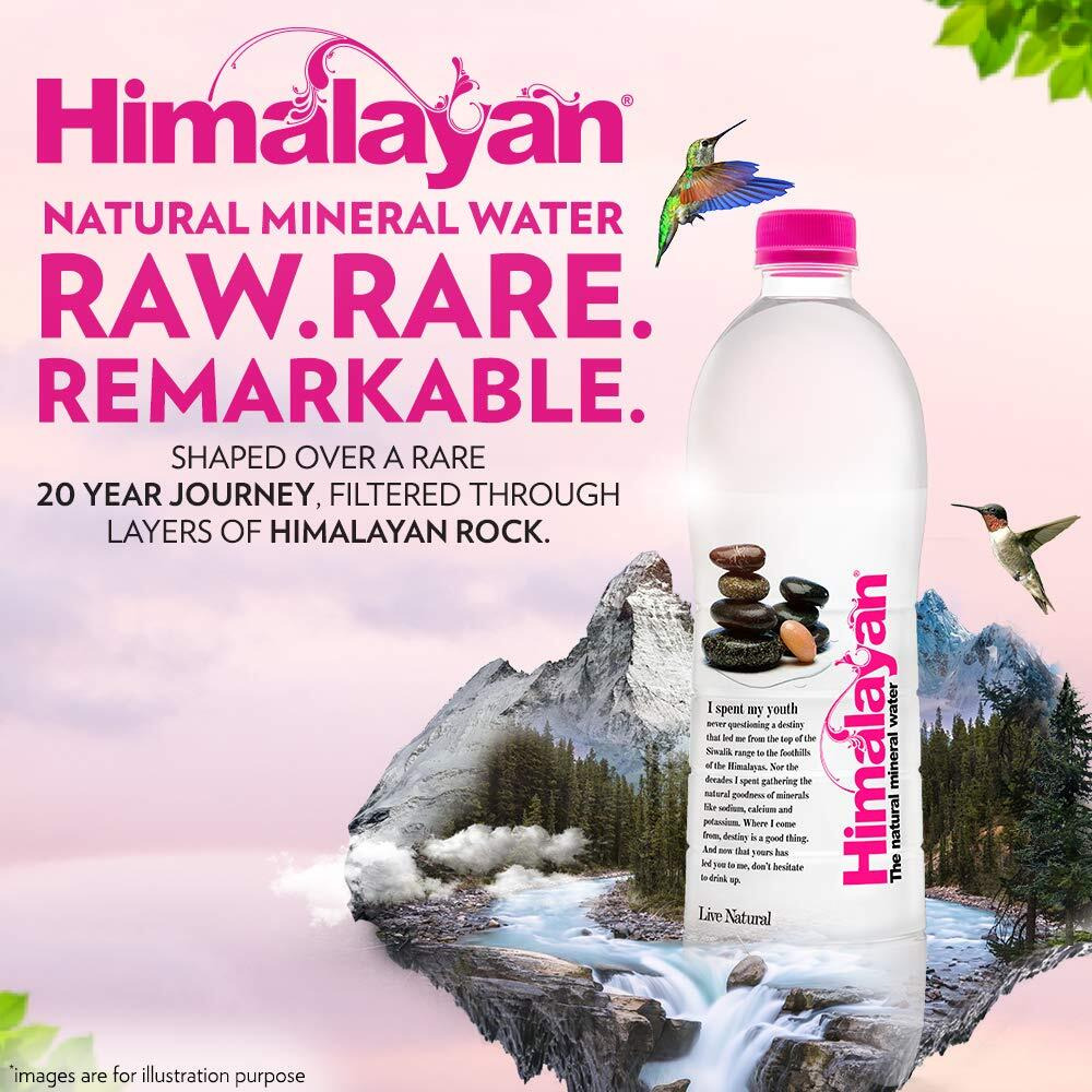 Himalayan Natural Mineral Water (1000 ml x 12 bottles) Mildly Alkaline, Sourced from Himalayas, Untouched & Unprocessed