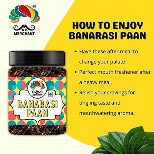 Mr. Merchant Banarasi Meetha Paan Mukhwas, [Mouth Freshener, Digestive, After-Meal Snack] [Jar Pack], 300gm
