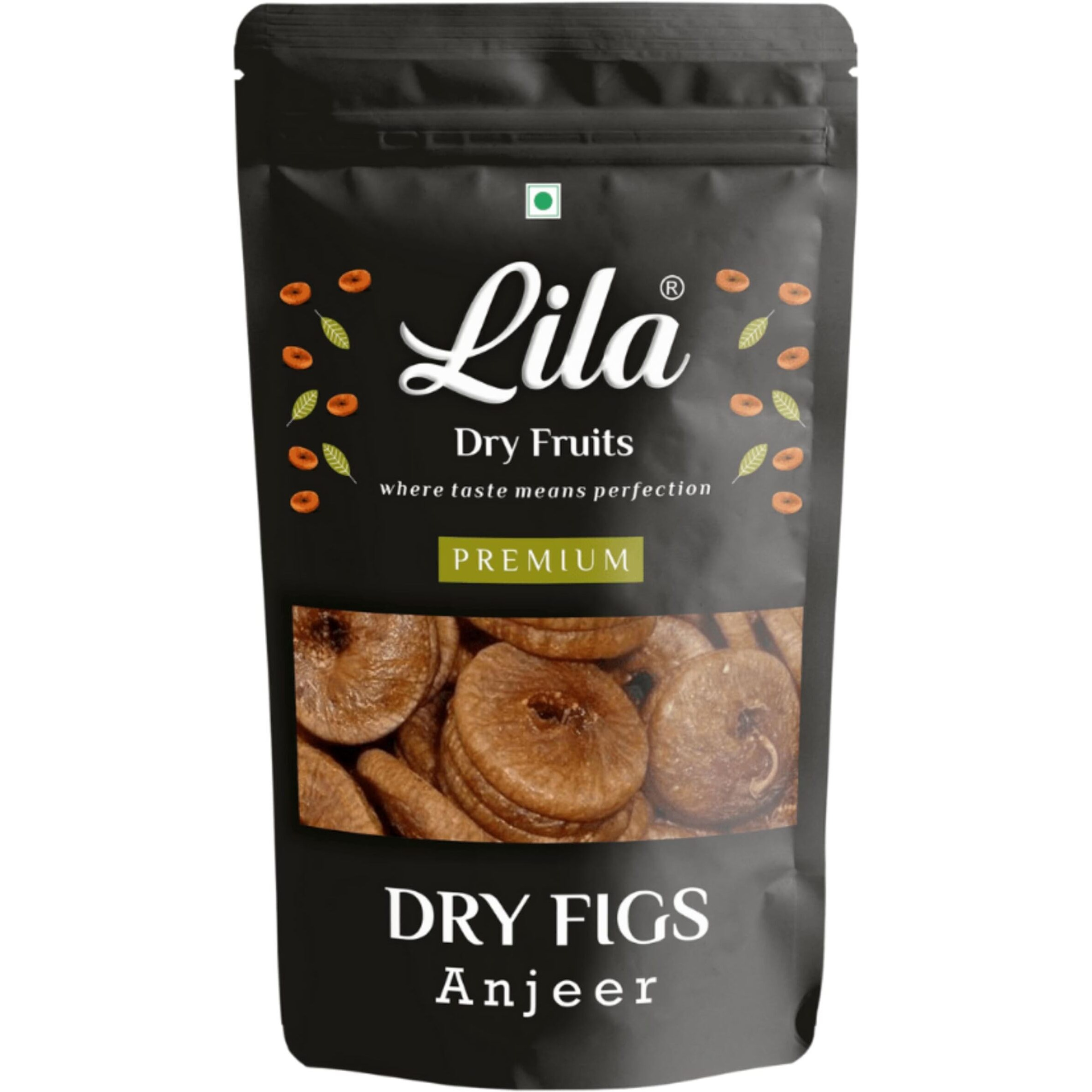LILA DRY FRUITS Natural Dried Anjeer 200 Gms Pouch Pack | Dry Fig for Healthy Snacking, Dieting & Breakfast | Rich Source of Fibre Calcium And Iron | High In Minerals | Ideal for Giftings