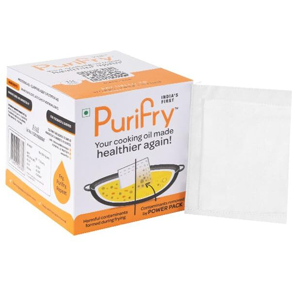 Purifry Power Pack | Reduces Harmful Contaminants Formed During Frying | Suitable For All Cooking Oils & Desi Ghee | Science-Backed | 12 Units in 1 Pack (Pack of 1)