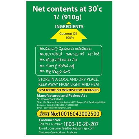 Mr. Gold Coconut Oil Can, 5L
