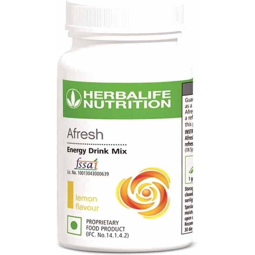 Herbalife Afresh Energy Drink Lemon Flavour For Weight Loss Energy Drink Plant-Based Protein |50 g, Lemon, Pack of 1|