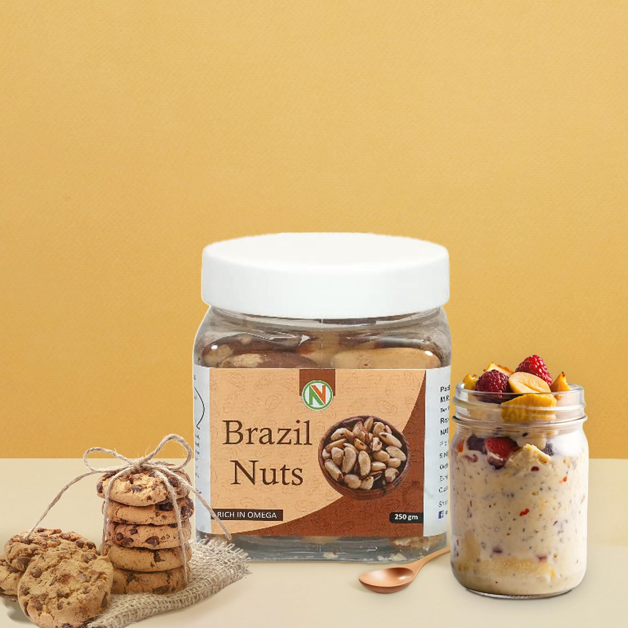 Nature Vit Brazil Nuts, 250G [Jar Pack] | Fresh | Premium | Grade A | Rich In Selenium | Product Of Peru [Stored In Refrigeration For Long-Lasting Freshness]