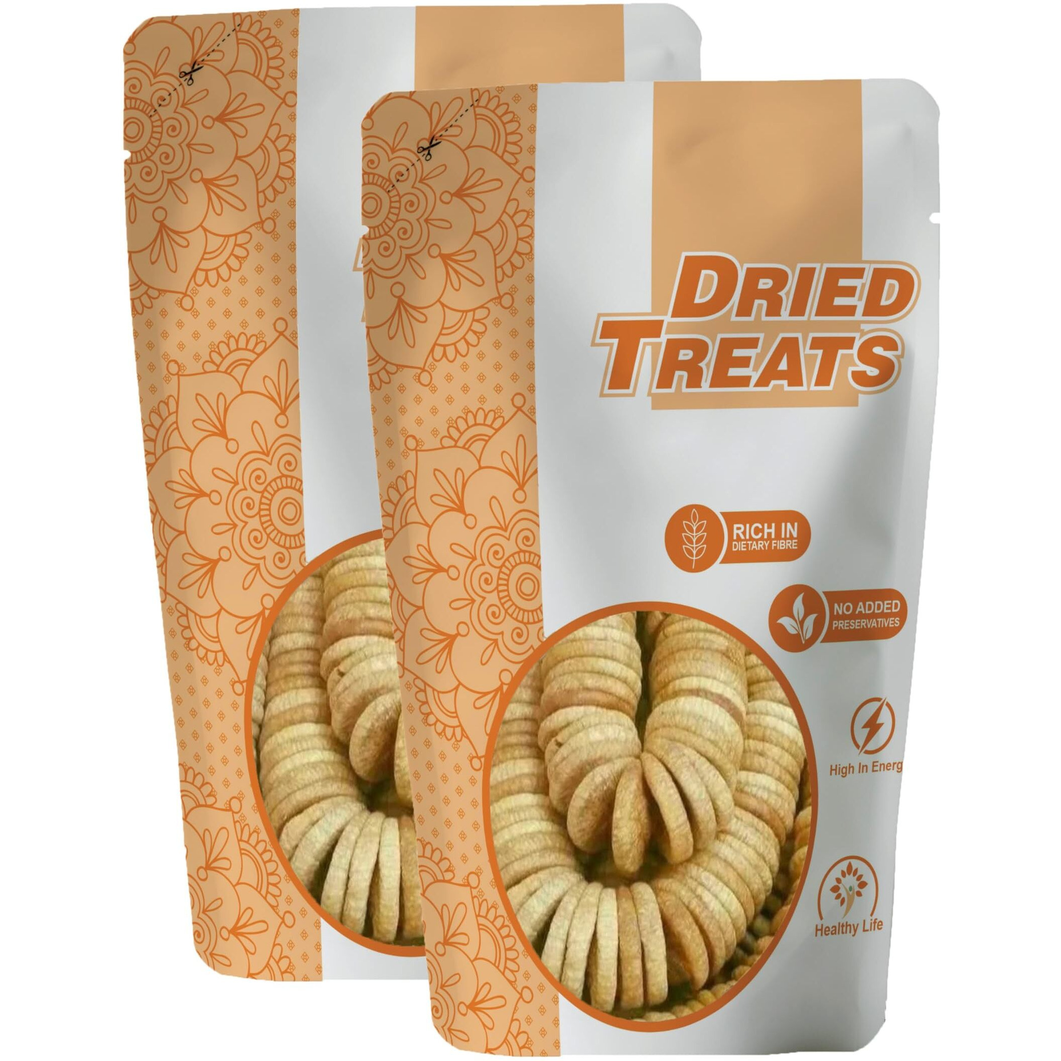 Dried Treats Dried Fruits Nuts And Seeds (Afghani Anjeer/Figs, 500G (2X250Gm))