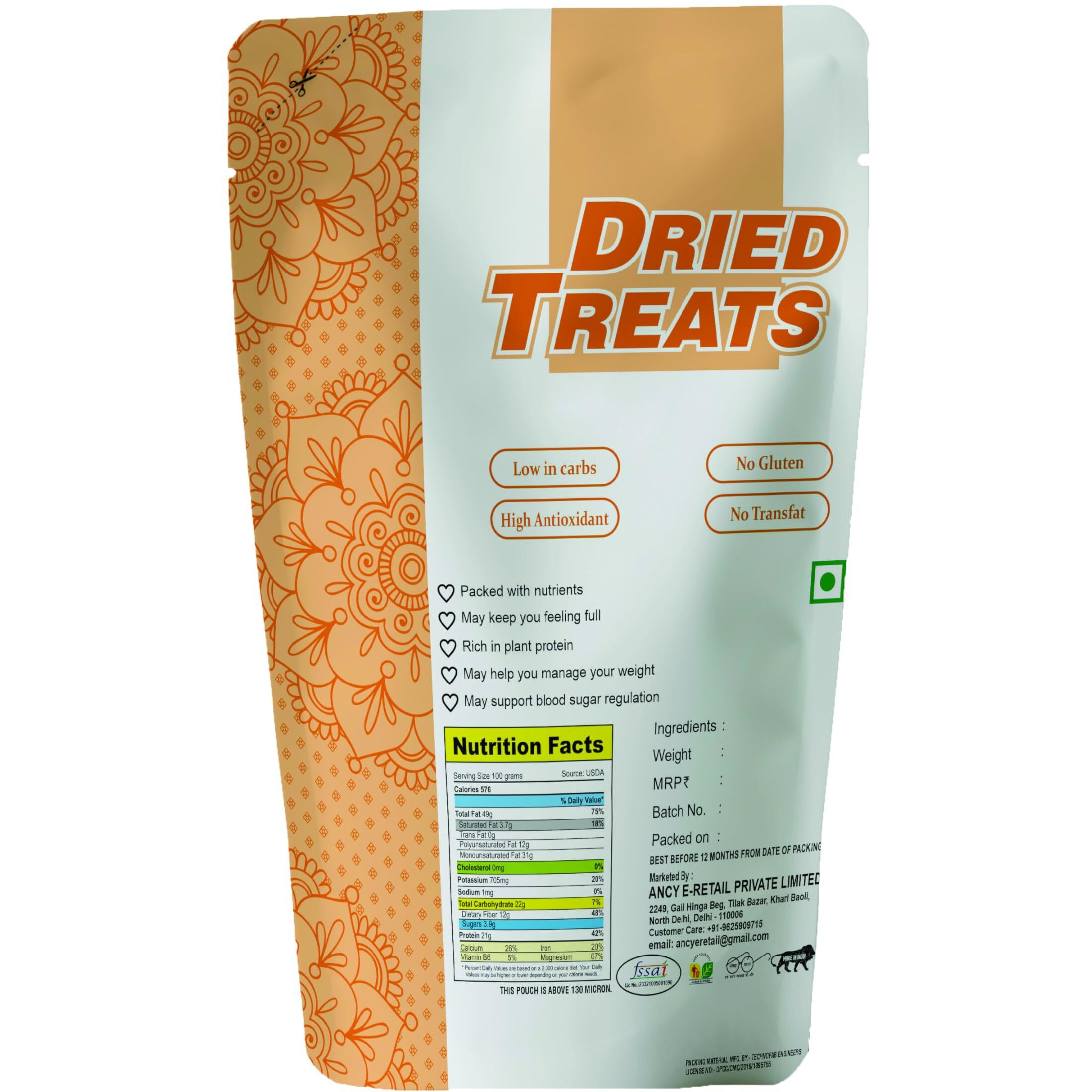 Dried Treats Dried Fruits Nuts And Seeds (Afghani Anjeer/Figs, 500G (2X250Gm))