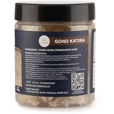 Kamphal Gond Katira Pure - 300 Gm | Tragacanth Gum | High Cooling Properties | 100% Natural Superfood Edible Gum