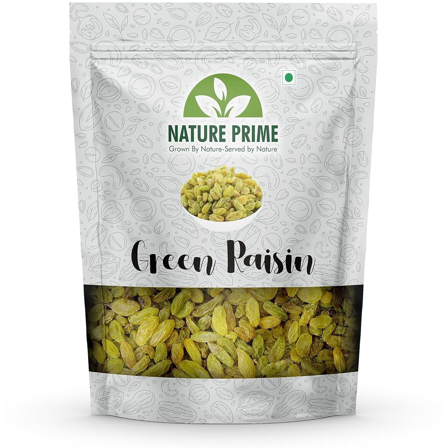 NATURE PRIME Raisins 1Kg|Kismis|Rich In Iron&Vitamin B|Seedless Green Kishmish|Healthy Snacks|Dry Fruits,fresh