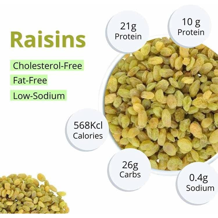NATURE PRIME Raisins 1Kg|Kismis|Rich In Iron&Vitamin B|Seedless Green Kishmish|Healthy Snacks|Dry Fruits,fresh
