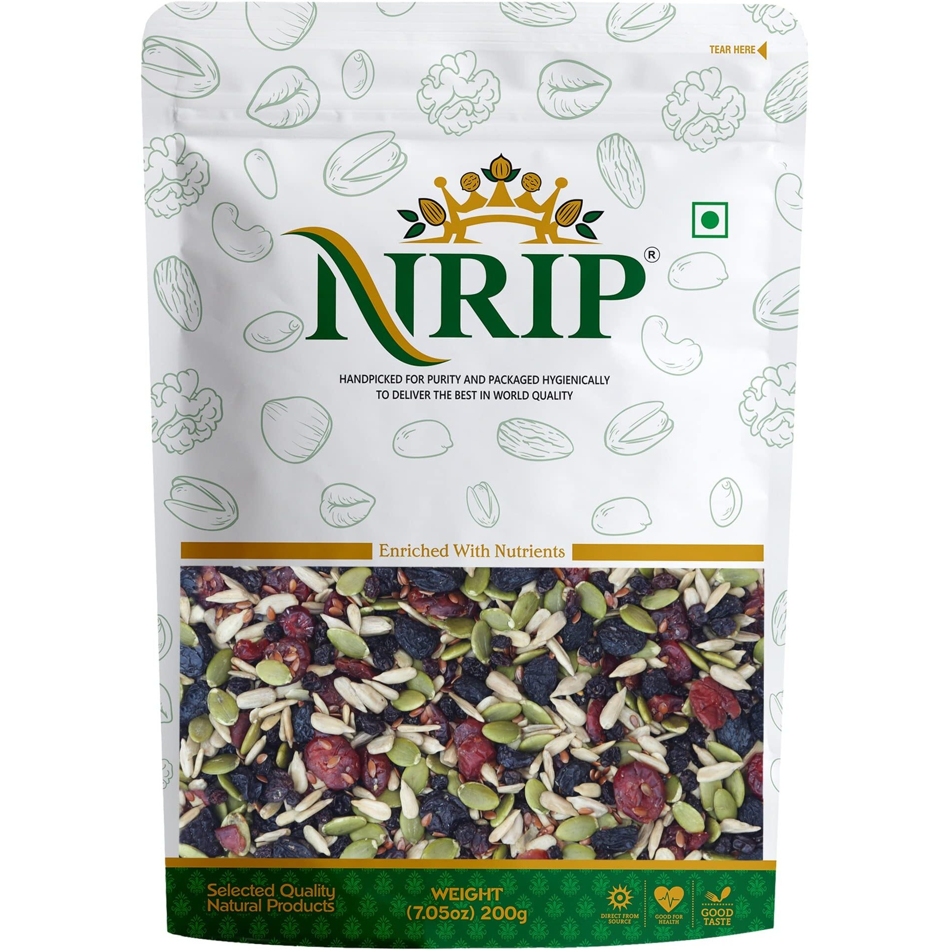 NRIP Mixed Roasted Seeds & Berries 200 GM